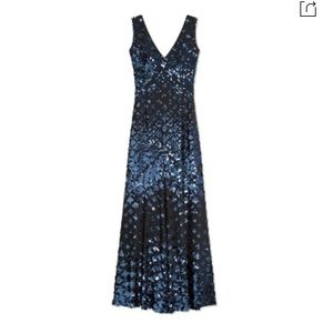 Tory Burch Allover Sequin Dress (gown). Black. Size 2. NWT